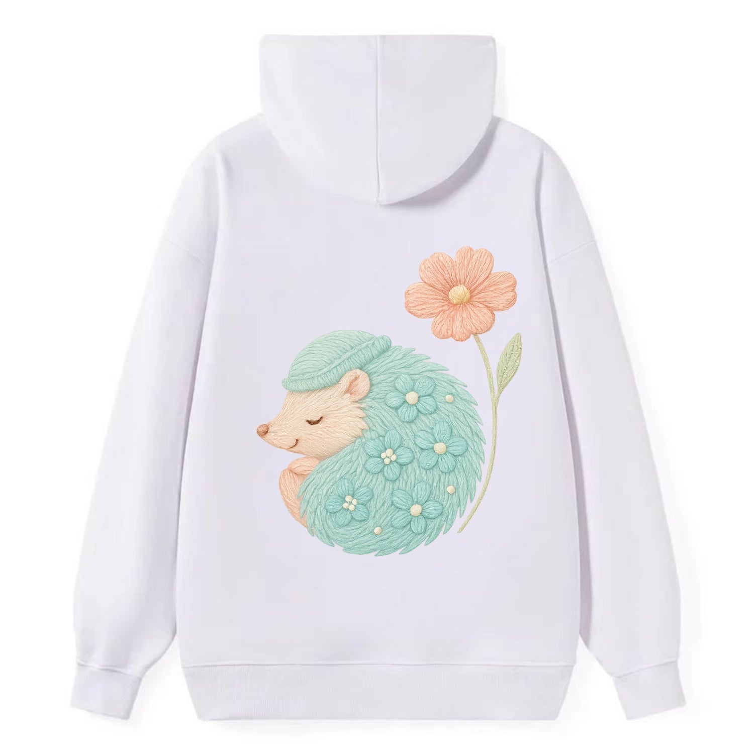 Aqua Hedgehog - Classic Pullover Hoodie - White