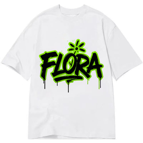 Bold typography design - FLORA - plant life, blooming - Classic T-shirt