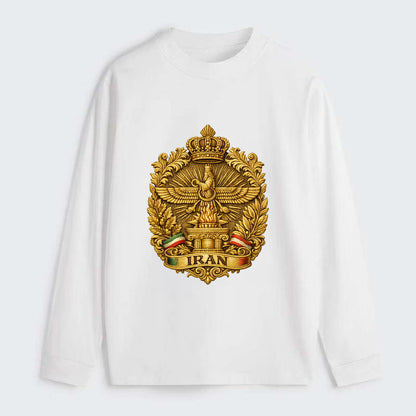 Iran Fire Temple Emblem - Classic Long Sleeve Shirt - White