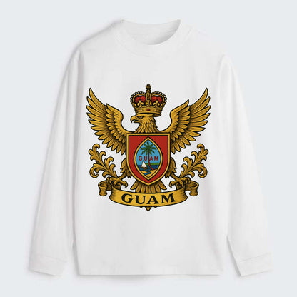 Guam Heritage Badge  - Classic Long Sleeve Shirt - White