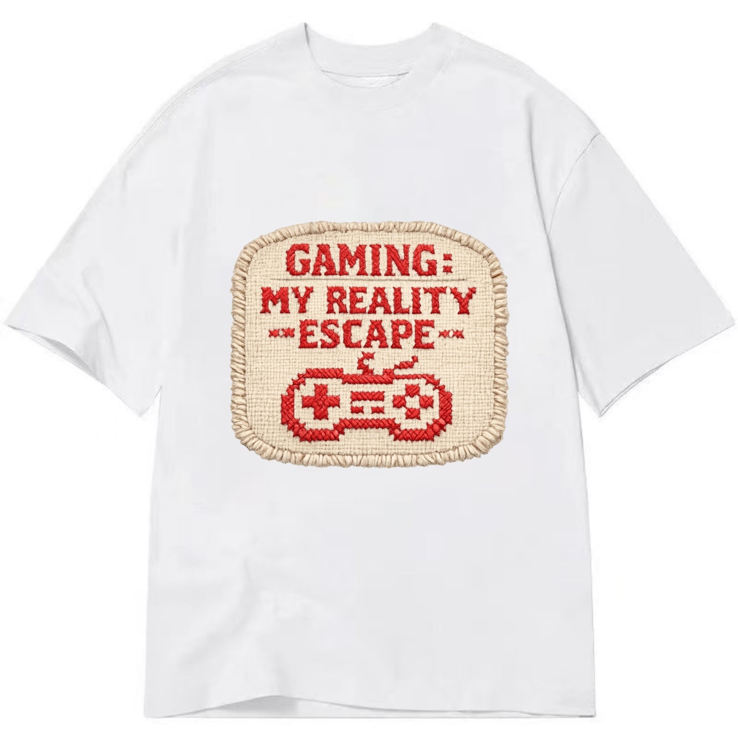 GAMING: MY REALITY ESCAPE - red game escape - red - gaming reality escape - Classic T-shirt - White