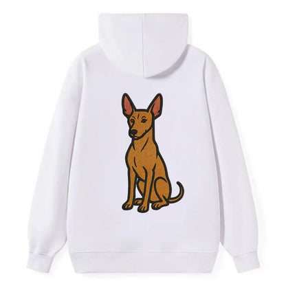 Pharaoh Hound - Tan colored embroidered pose - Classic Pullover Hoodie - White