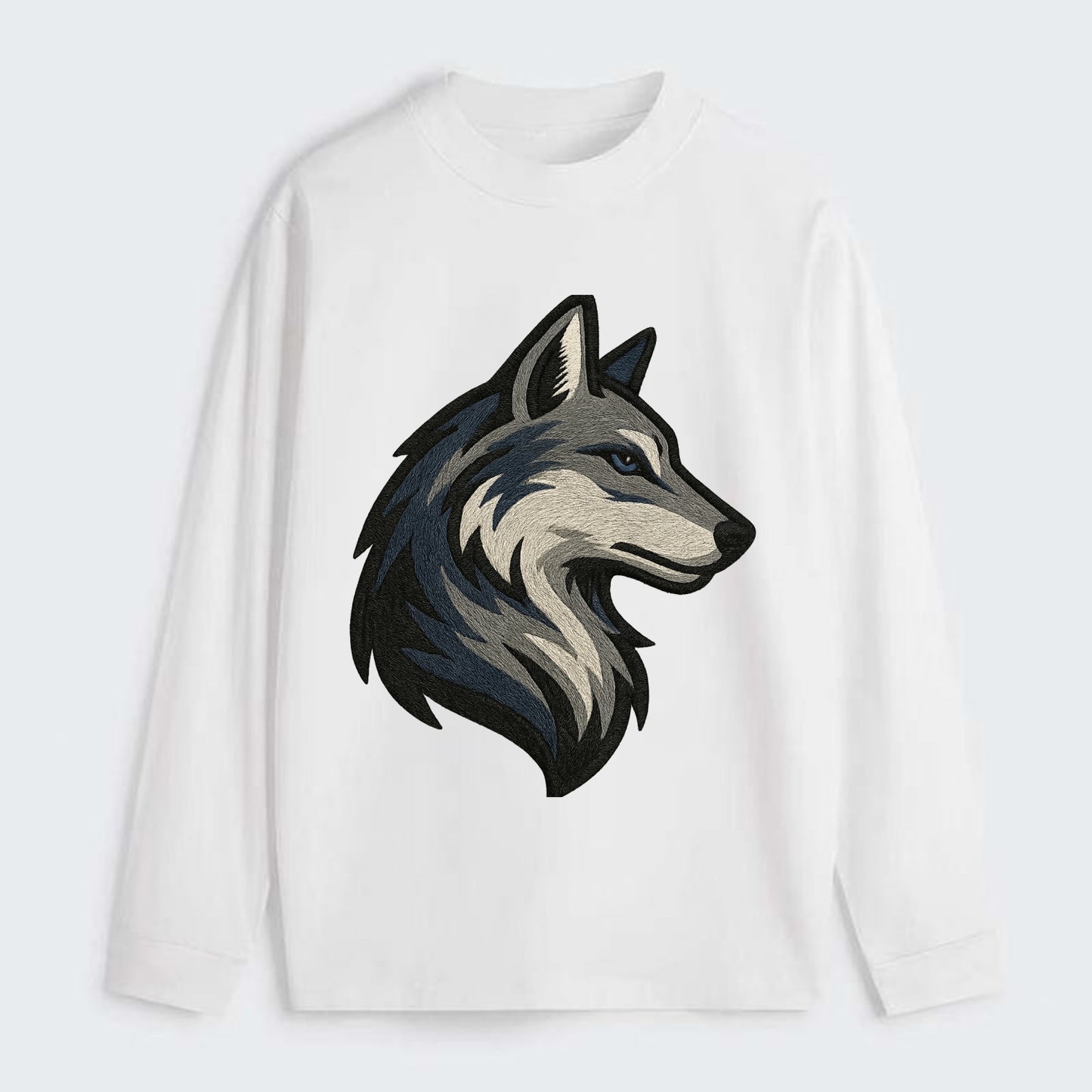 Lone Wolf Wanderer  - Classic Long Sleeve Shirt - White