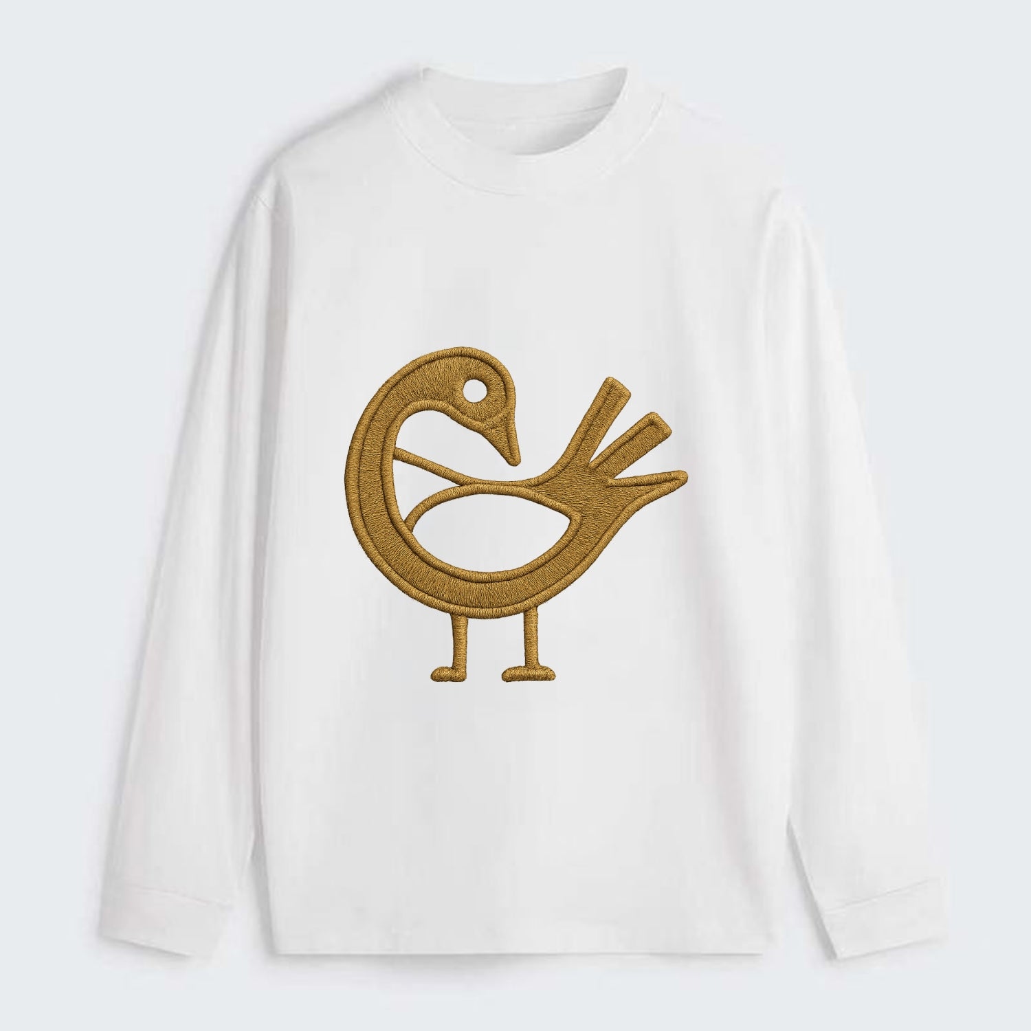 Adinkra Sankofa  - Classic Long Sleeve Shirt - White