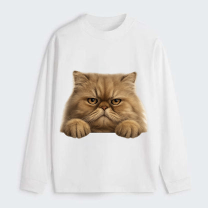 Persian Cat  - Classic Long Sleeve Shirt - White