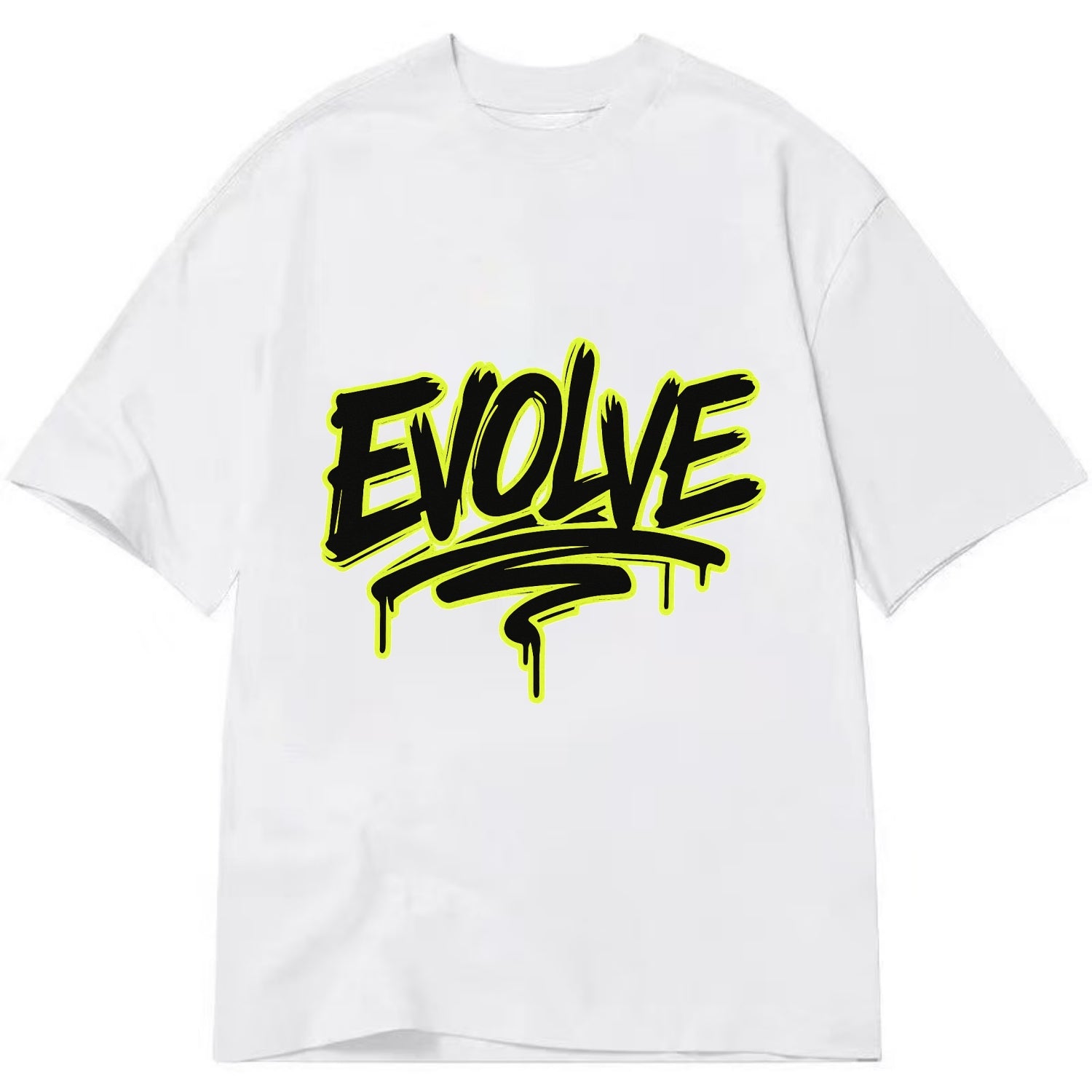 Bold typography design - "EVOLVE" - changing, becoming better - Classic T-shirt - White