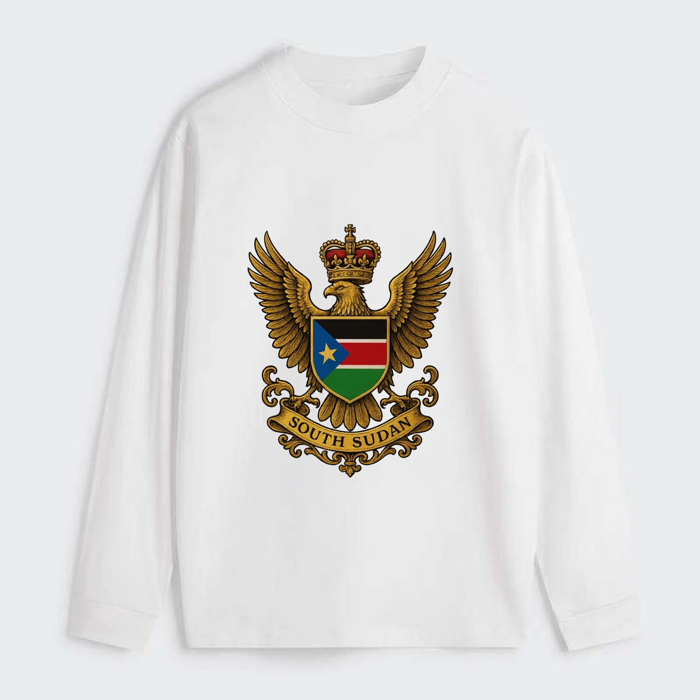 South Sudan Royal Logo - Classic Long Sleeve Shirt - White
