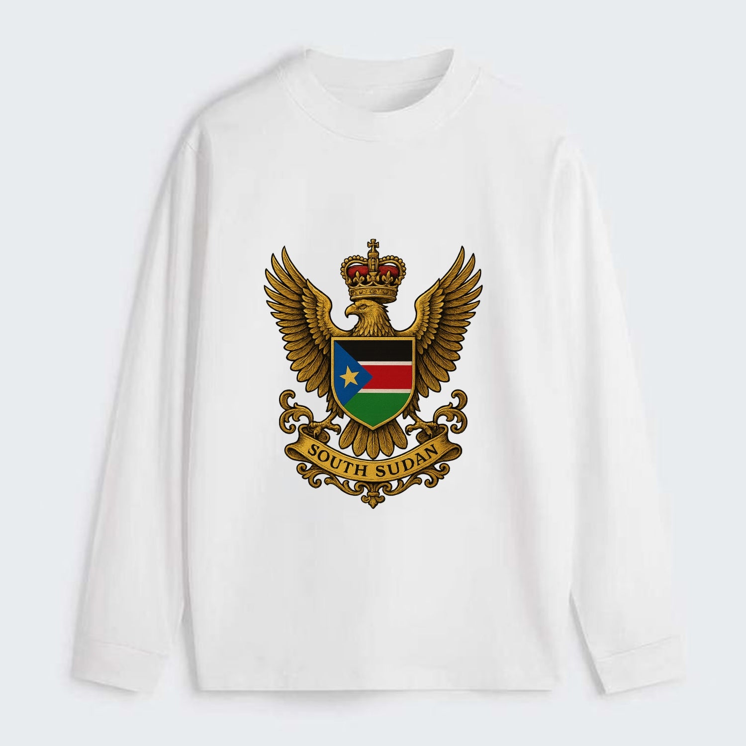 South Sudan Royal Logo - Classic Long Sleeve Shirt - White