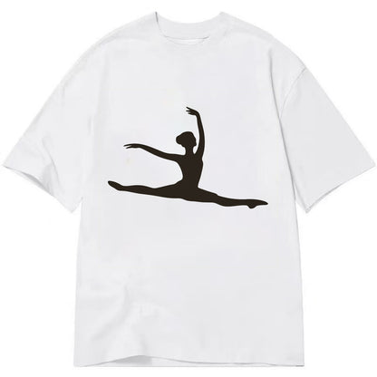 Ballet dancer in grand jete leap - Classic T-shirt - White