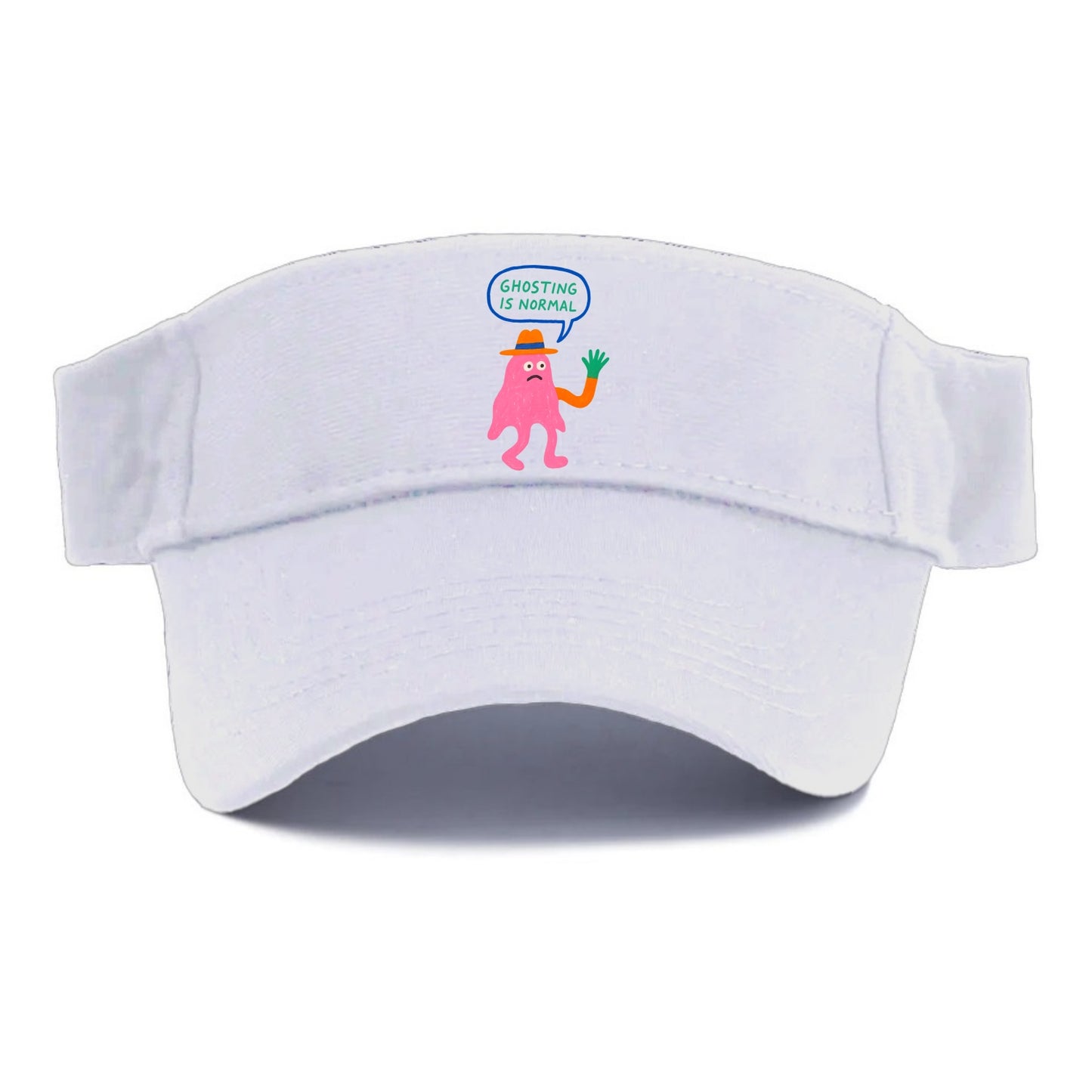 GHOSTING IS NORMAL | Transparent ghost texting - Visor - White