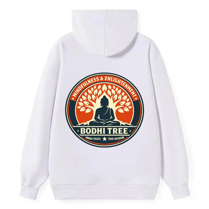 Zen Harmony Emblem - Classic Pullover Hoodie - White