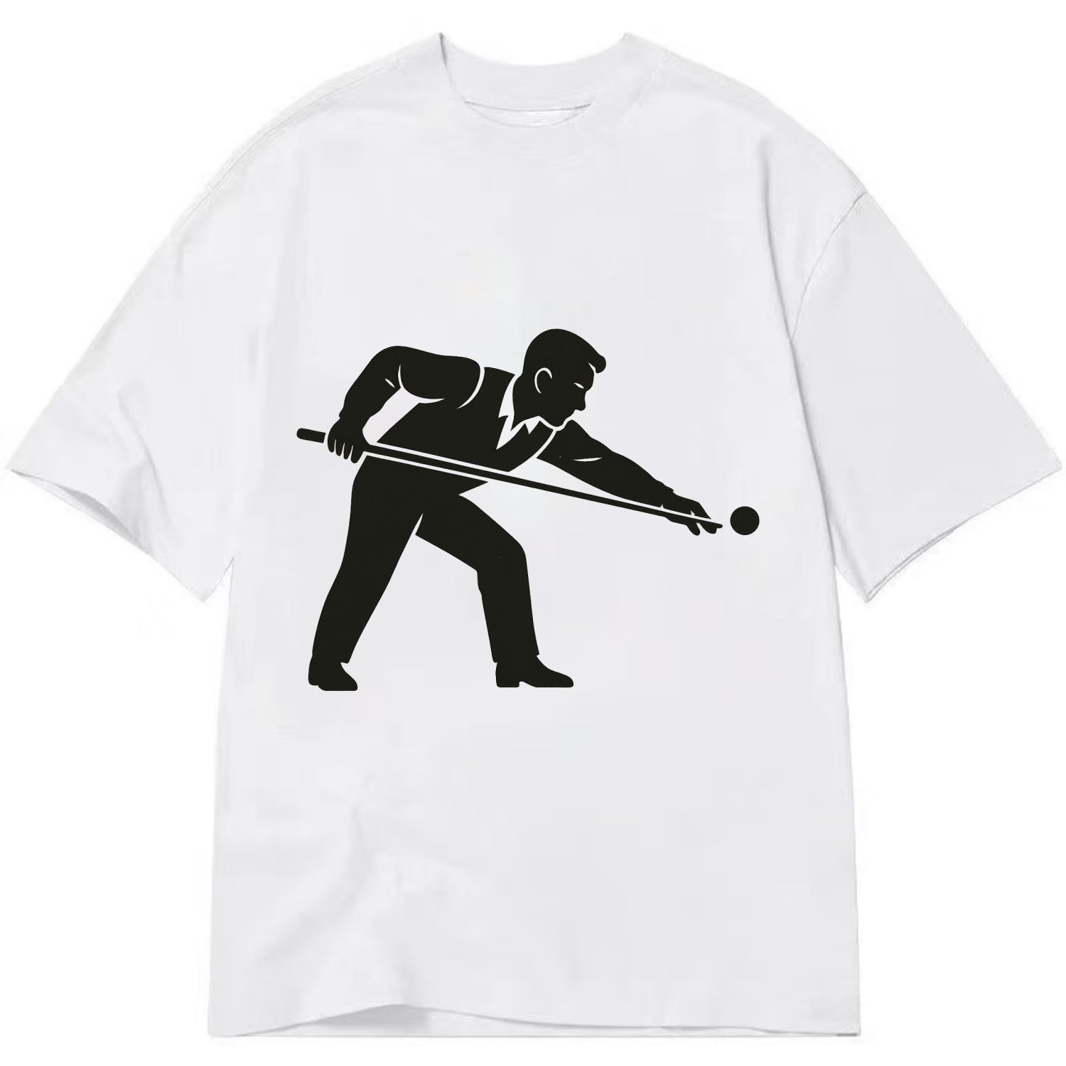 Pool player lining up shot - Classic T-shirt - White