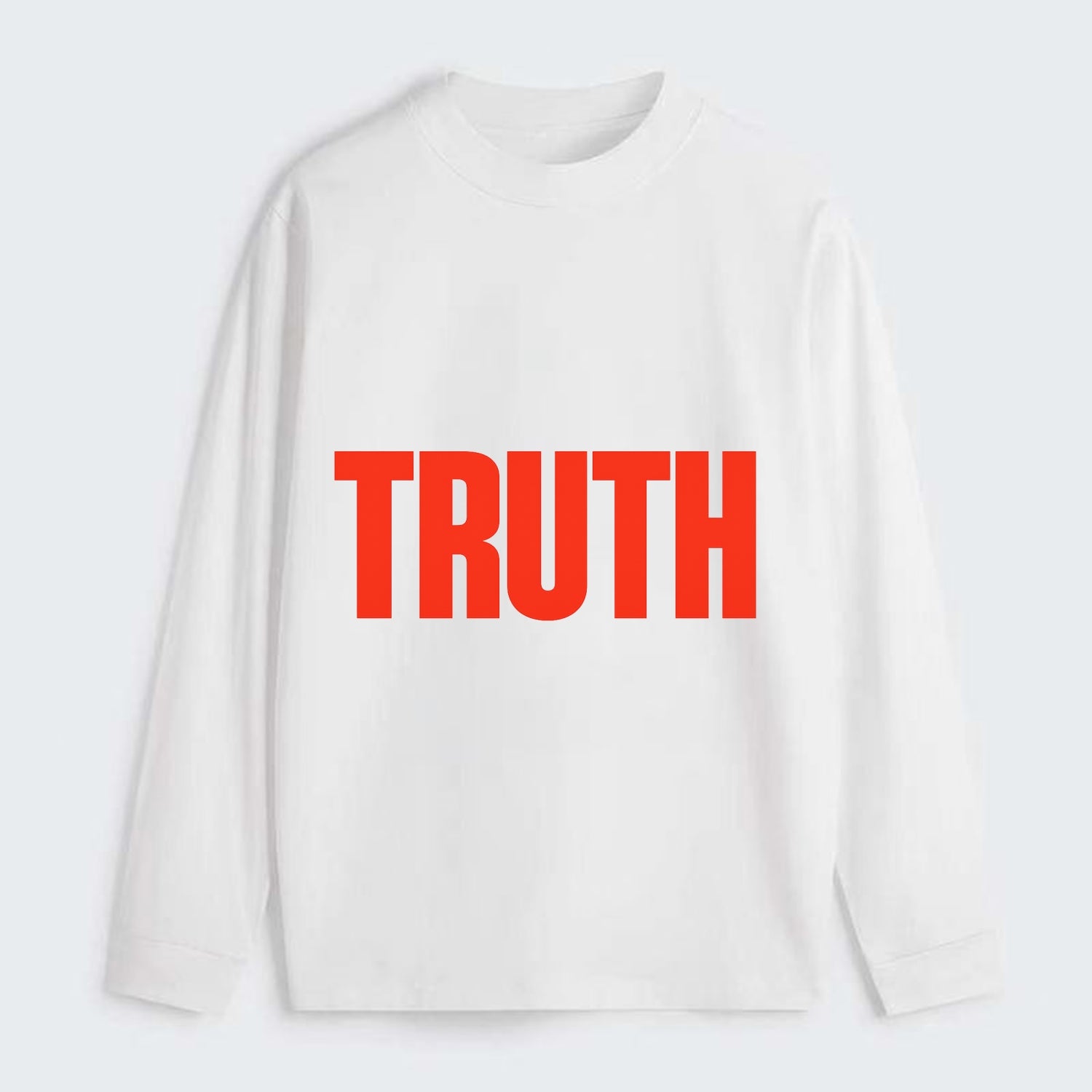 Bold typography design - "TRUTH" - honesty, reality - Classic Long Sleeve Shirt - White