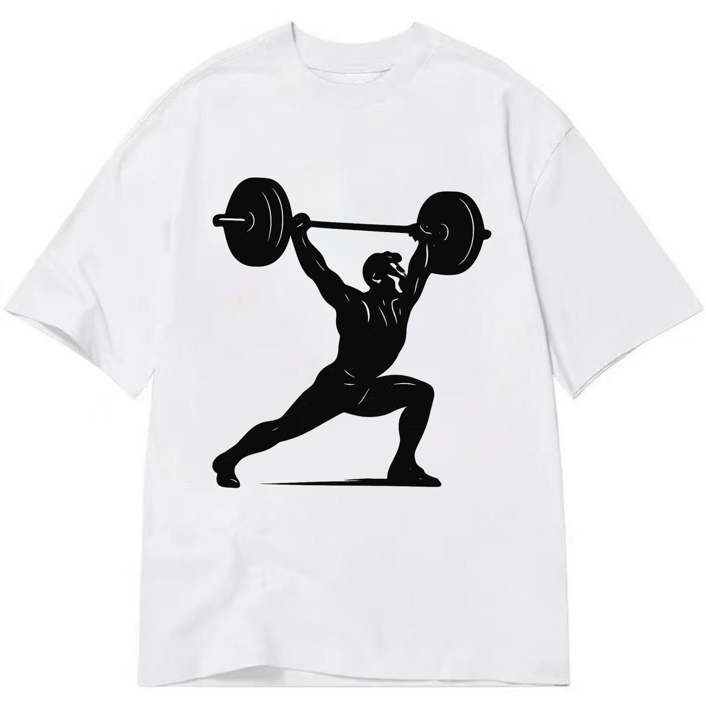 Weightlifter doing overhead snatch - Classic T-shirt - White