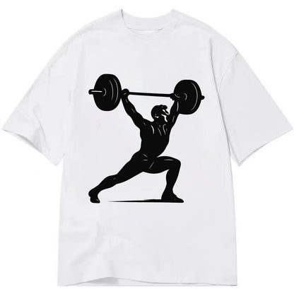 Weightlifter doing overhead snatch - Classic T-shirt - White