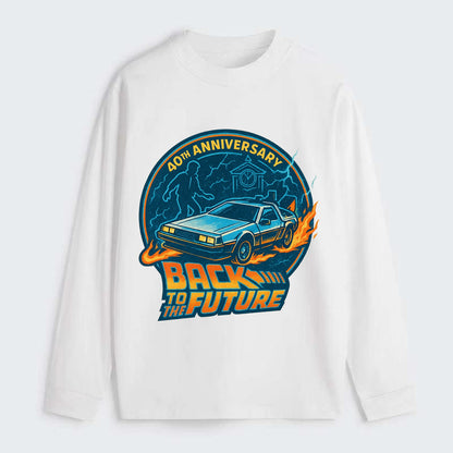 Back To The Future 40th Anniversary - Classic Long Sleeve Shirt - White