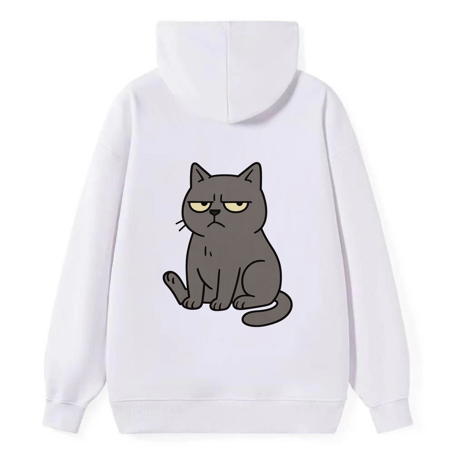 The Cat Judging Silently - Classic Pullover Hoodie - White