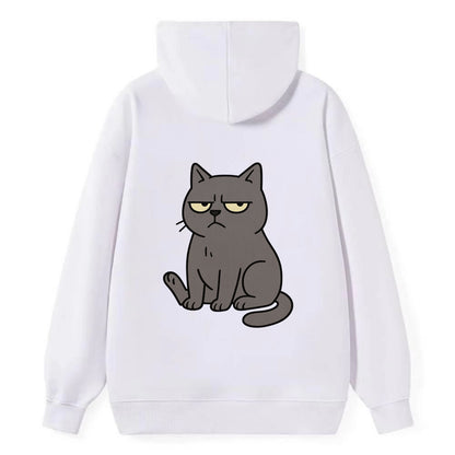 The Cat Judging Silently - Classic Pullover Hoodie - White