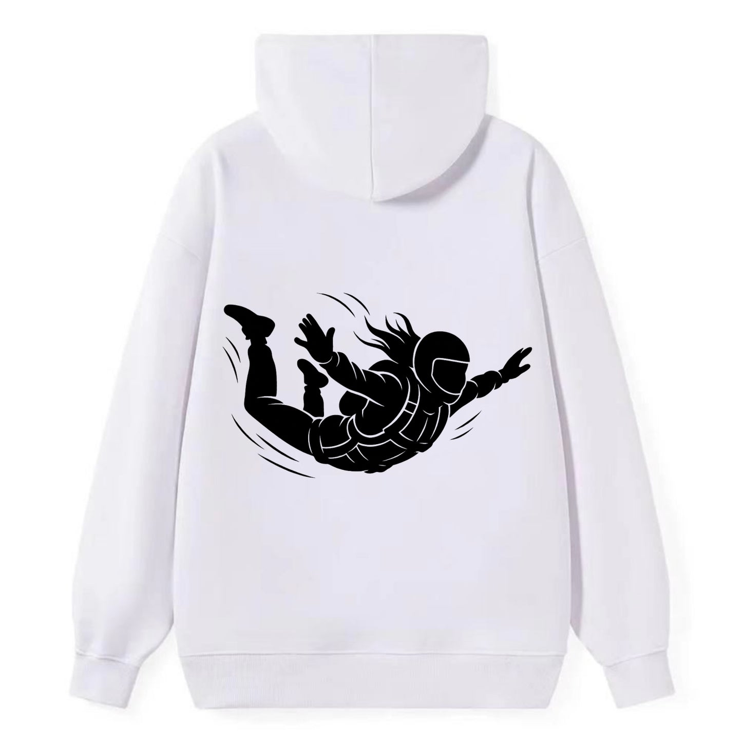 Skydiver free-fall position - Classic Pullover Hoodie - White