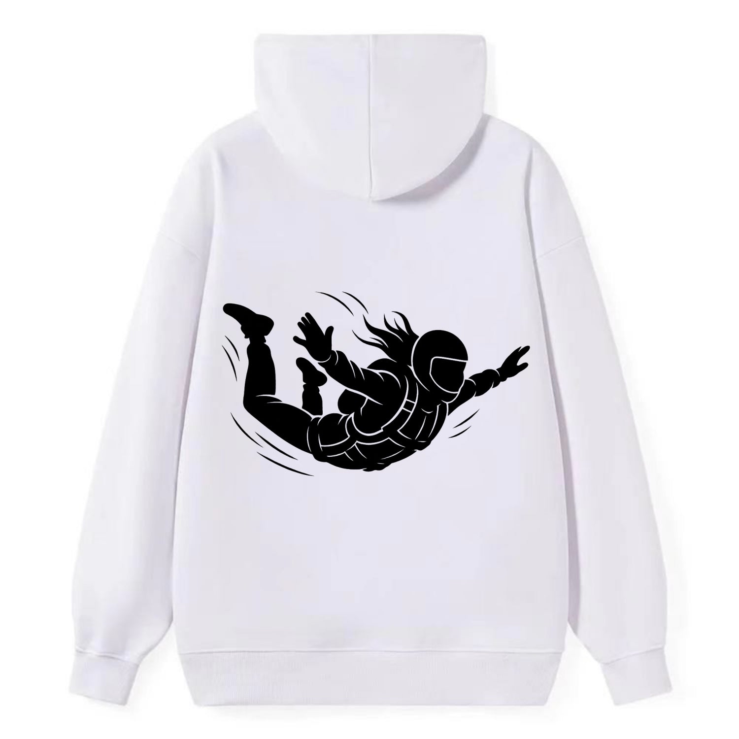 Skydiver free-fall position - Classic Pullover Hoodie - White