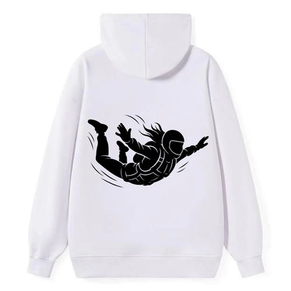 Skydiver free-fall position - Classic Pullover Hoodie - White