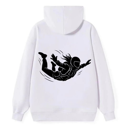 Skydiver free-fall position - Classic Pullover Hoodie - White