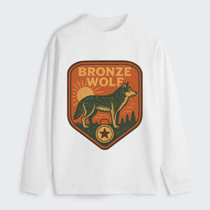 Bronze Wolf Medal  - Classic Long Sleeve Shirt - White