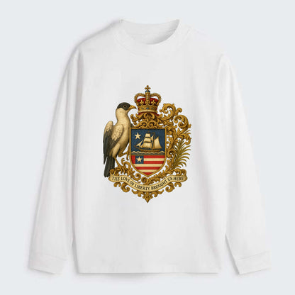 Liberia Pepper Bird Emblem - Classic Long Sleeve Shirt - White
