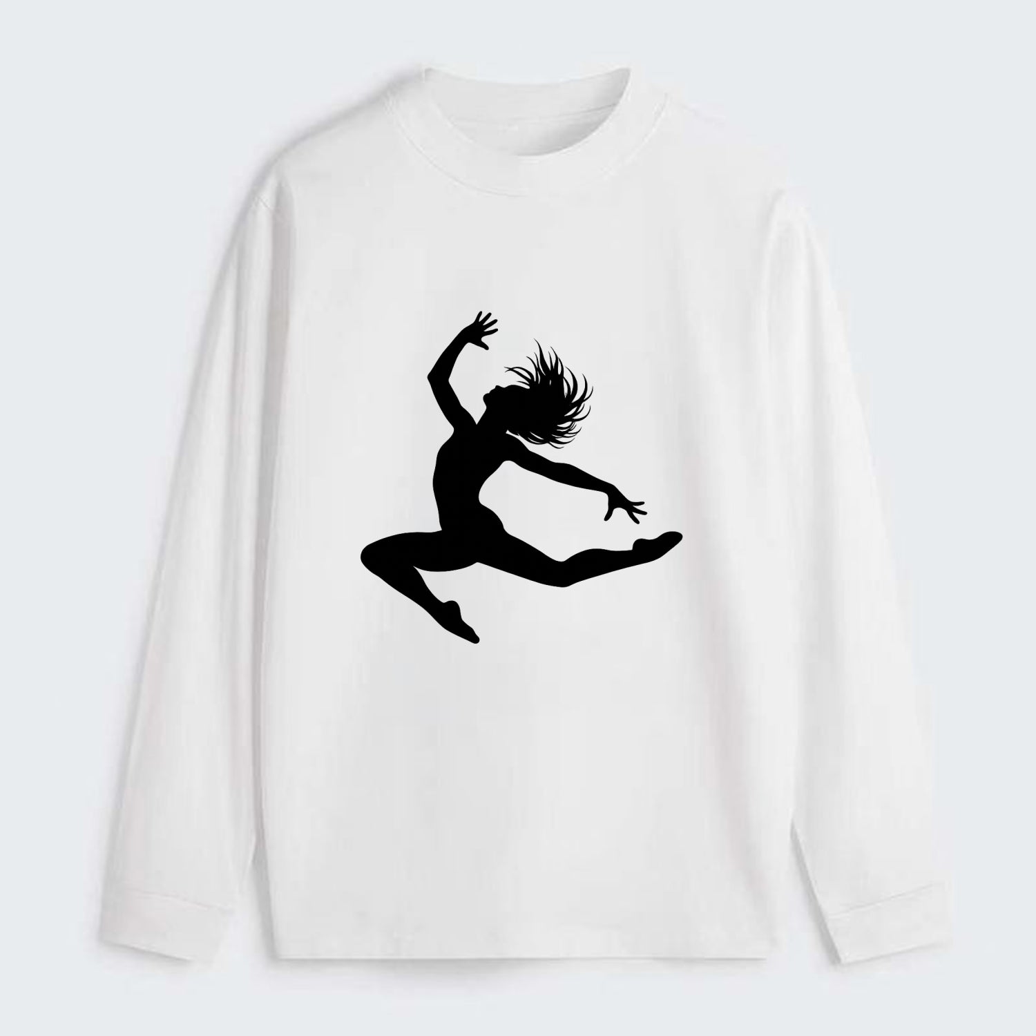 Contemporary dancer leap mid-air - Classic Long Sleeve Shirt - White