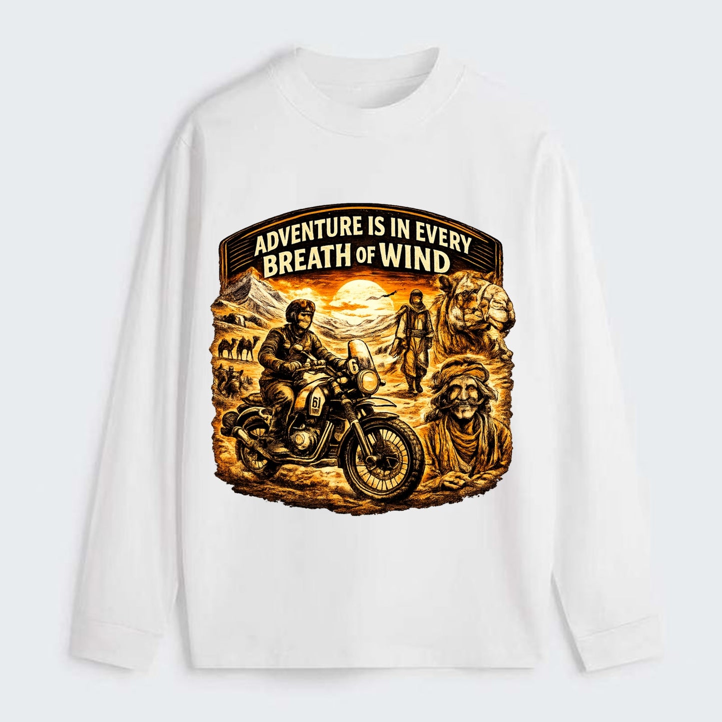 Adventure Vintage Rides - Classic Long Sleeve Shirt - White