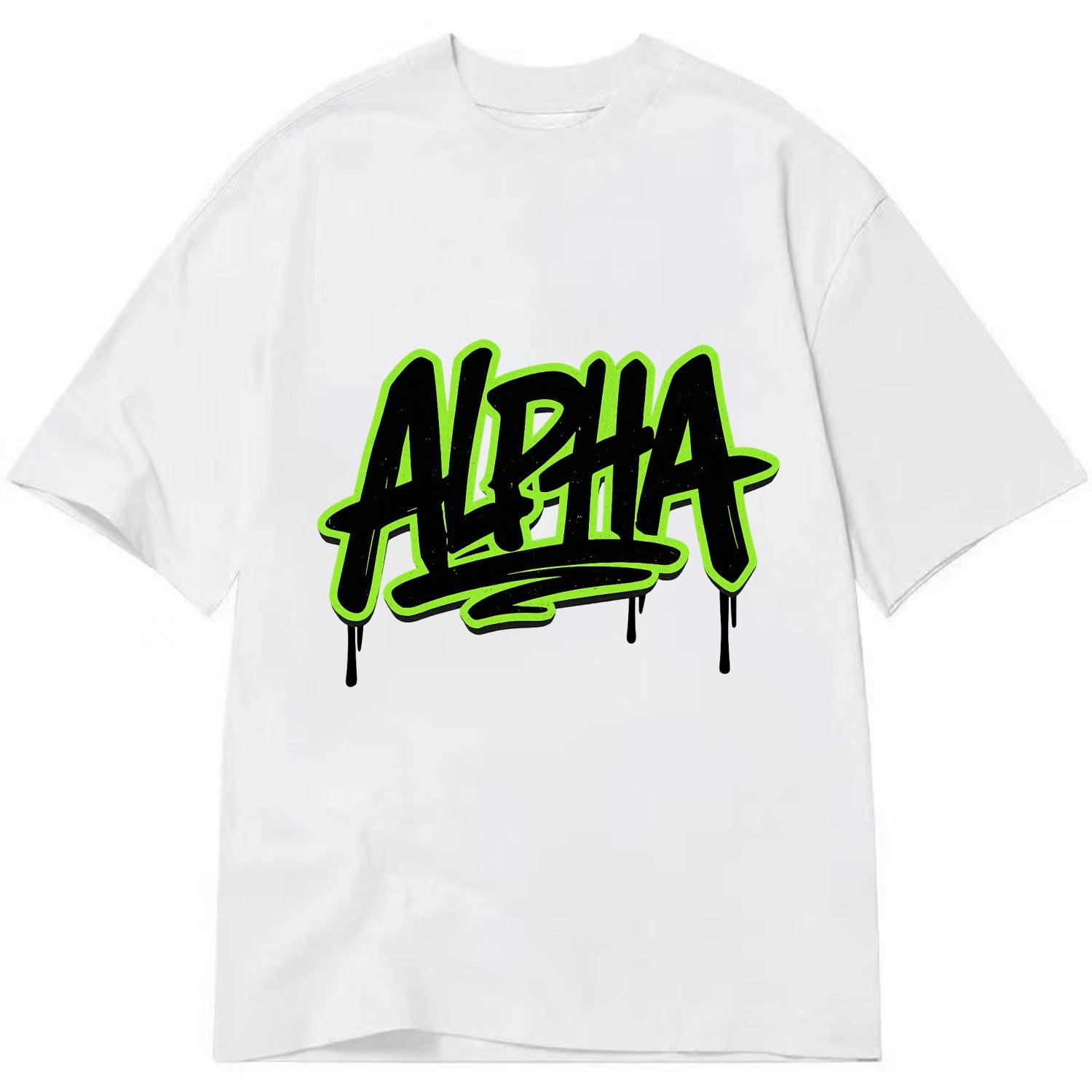 Bold typography design - "ALPHA" - leader of the pack - Classic T-shirt - White