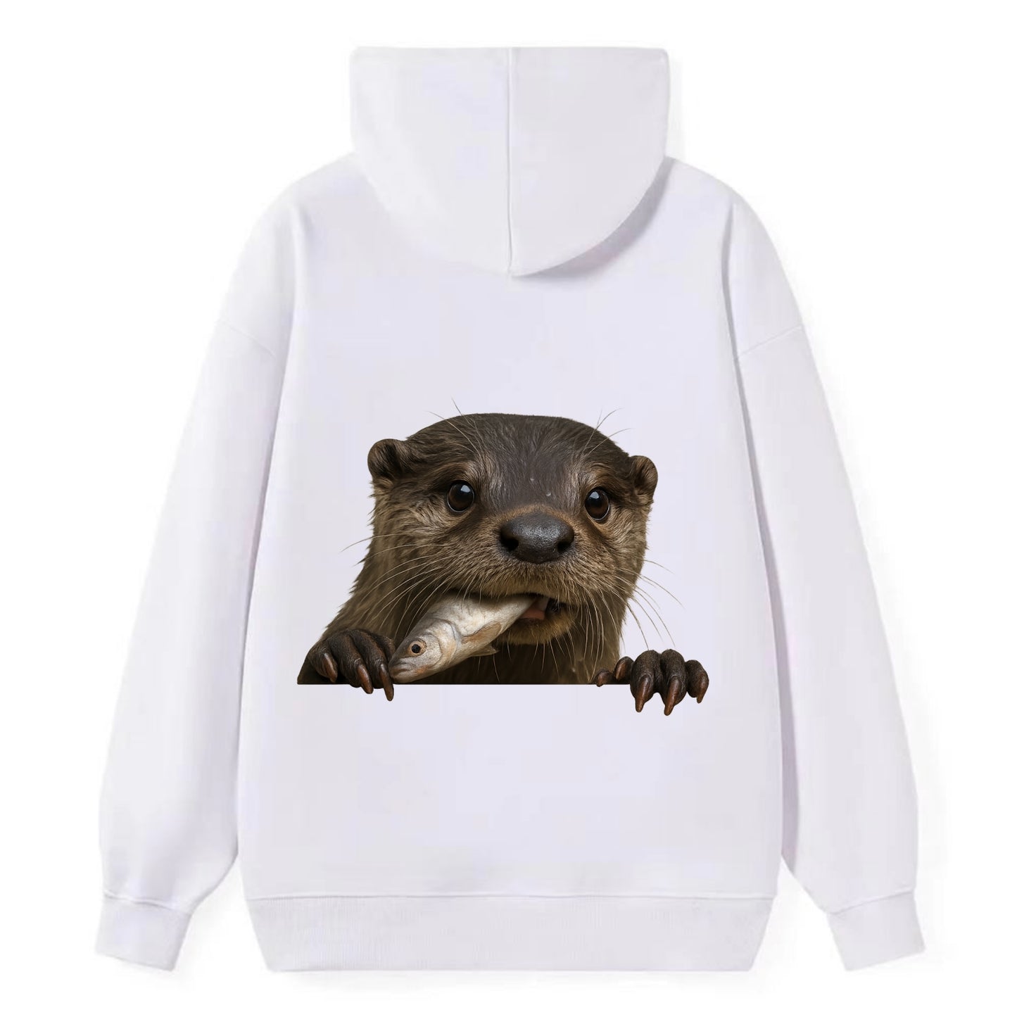 River Otter  - Classic Pullover Hoodie - White