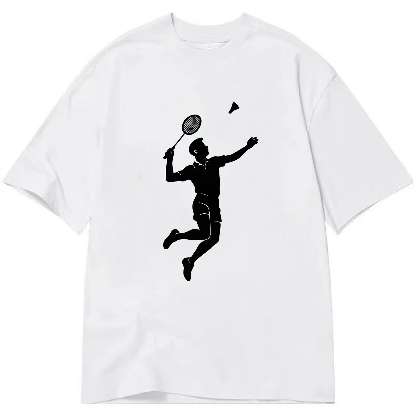 Badminton player jumping for a smash - Classic T-shirt - White