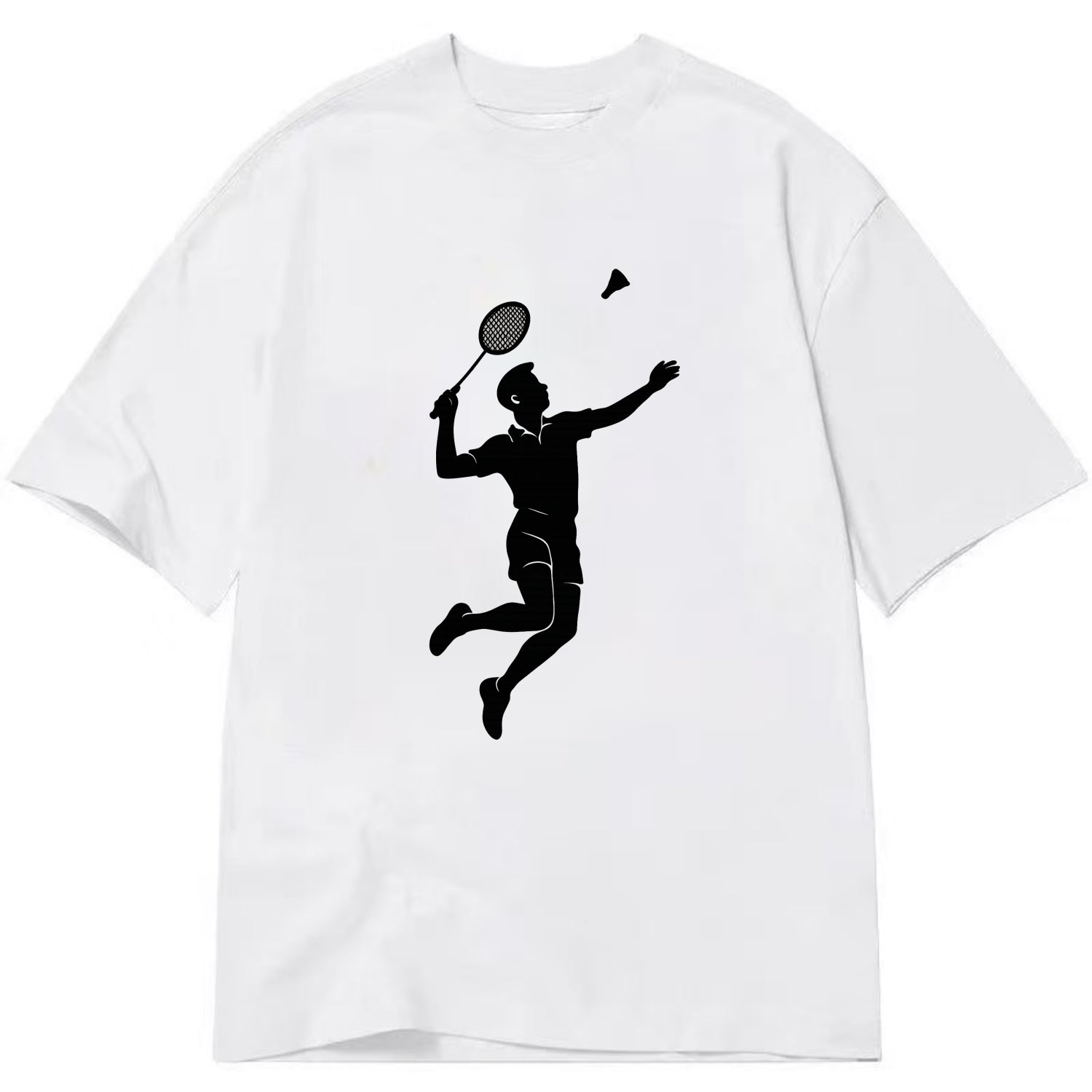 Badminton player jumping for a smash - Classic T-shirt - White