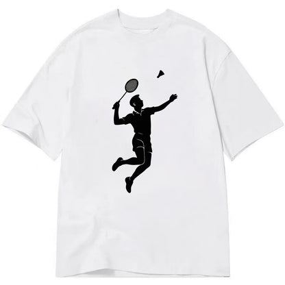 Badminton player jumping for a smash - Classic T-shirt - White
