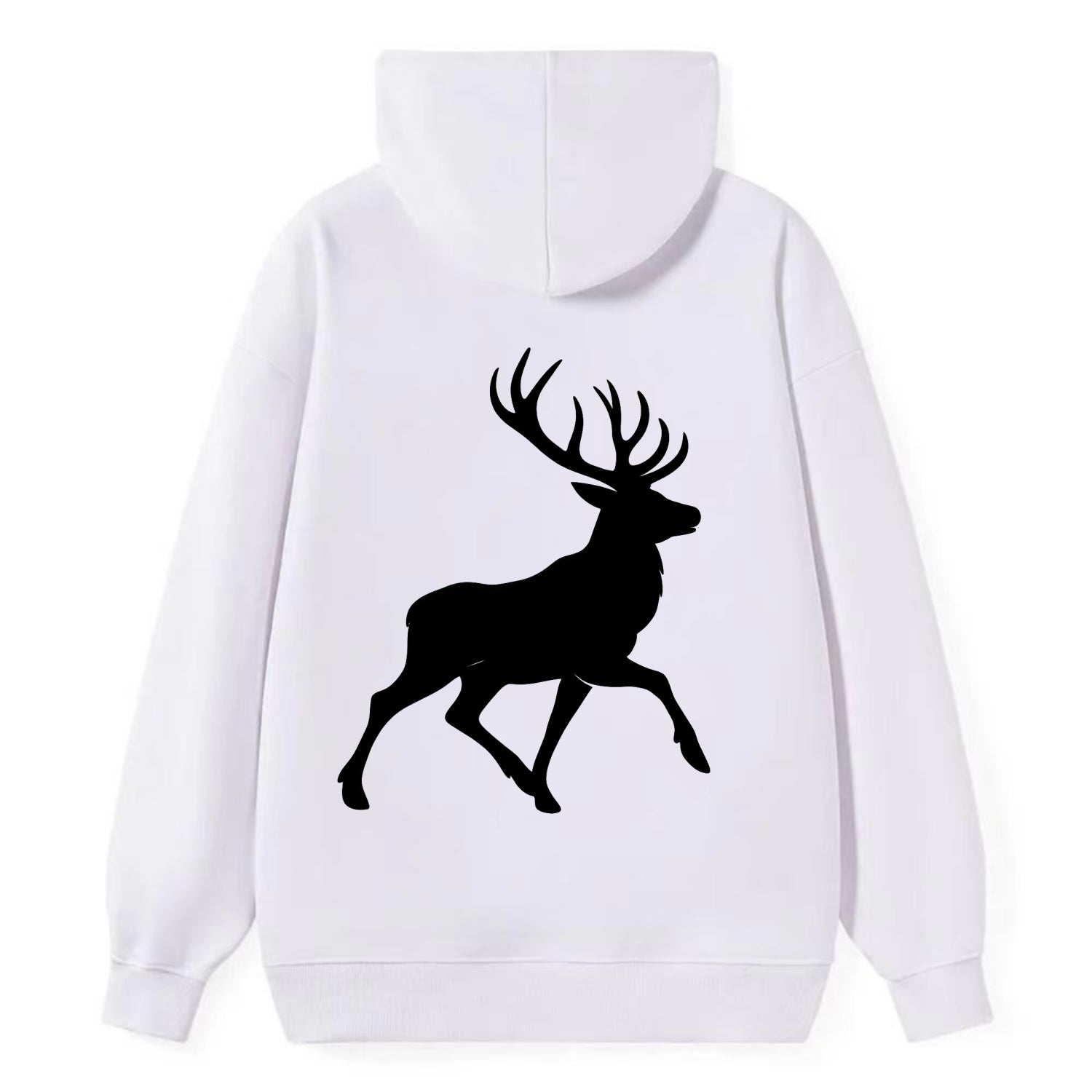 Deer with majestic antlers - Classic Pullover Hoodie - White