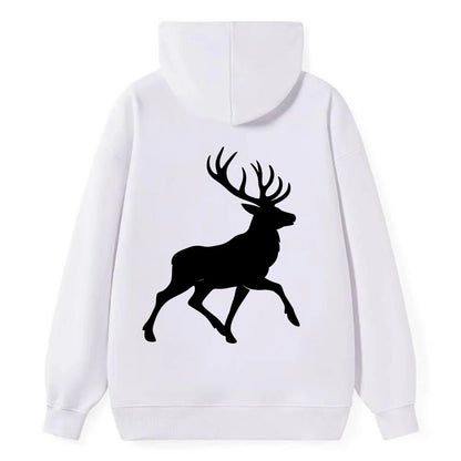 Deer with majestic antlers - Classic Pullover Hoodie - White
