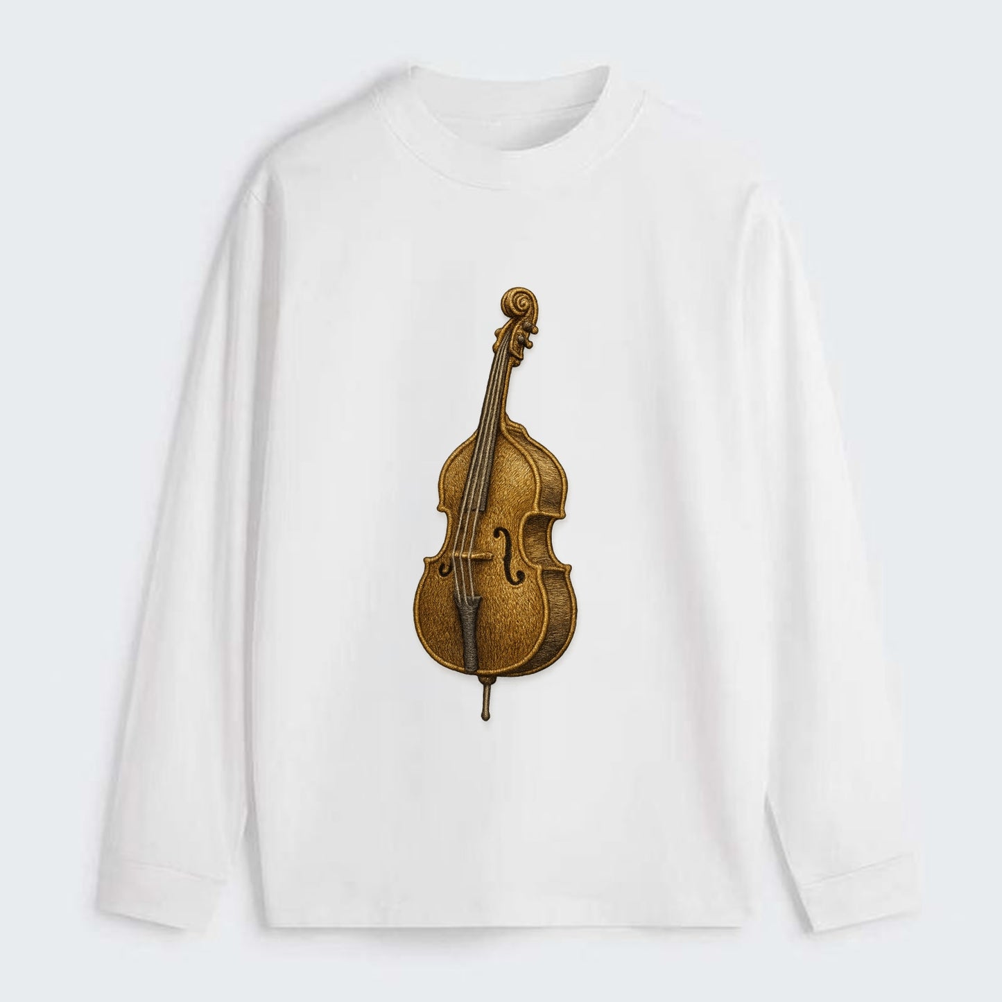 Acoustic Bass  - Classic Long Sleeve Shirt - White