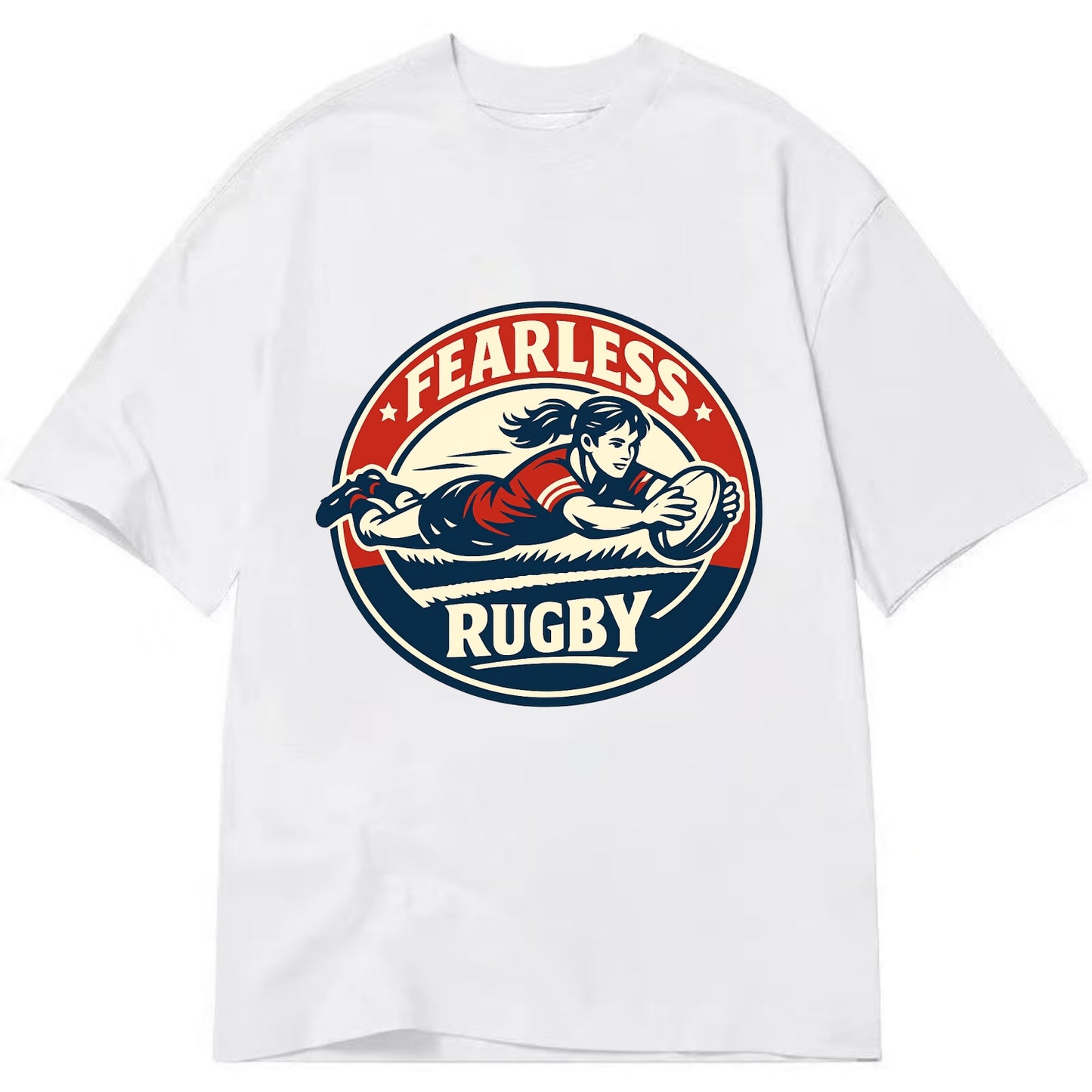 Fearless Try Scorer Emblem - Classic T-shirt - White