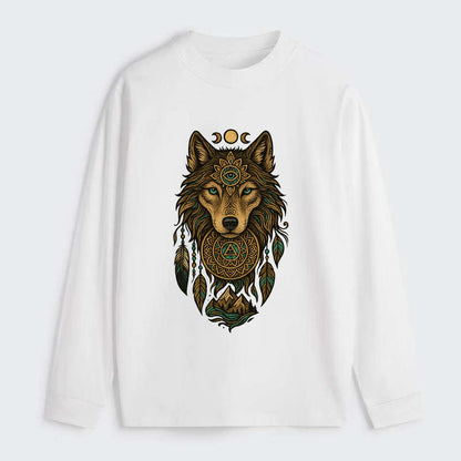 Tattoo Wolf Flash  - Classic Long Sleeve Shirt - White