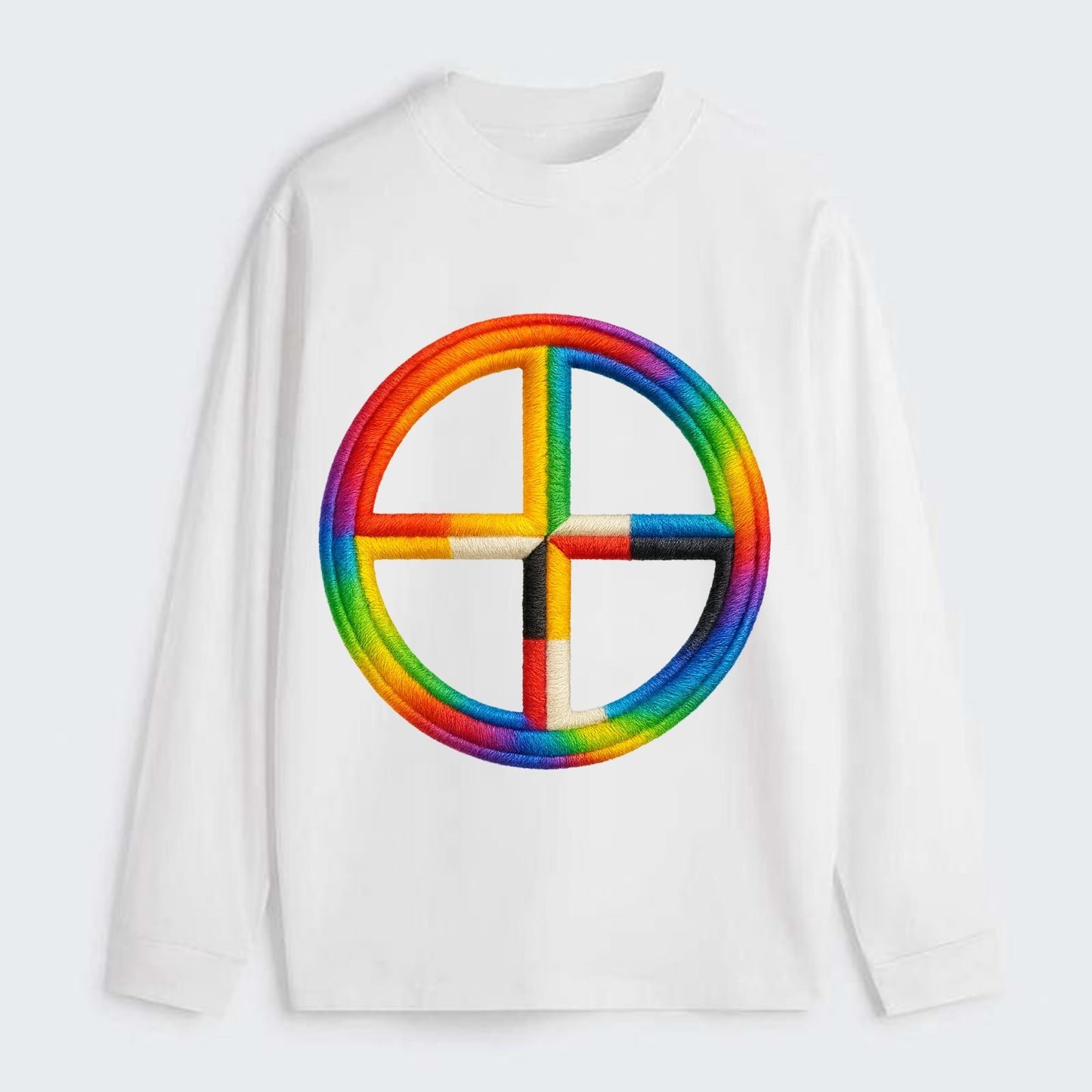 Medicine Wheel  - Classic Long Sleeve Shirt - White