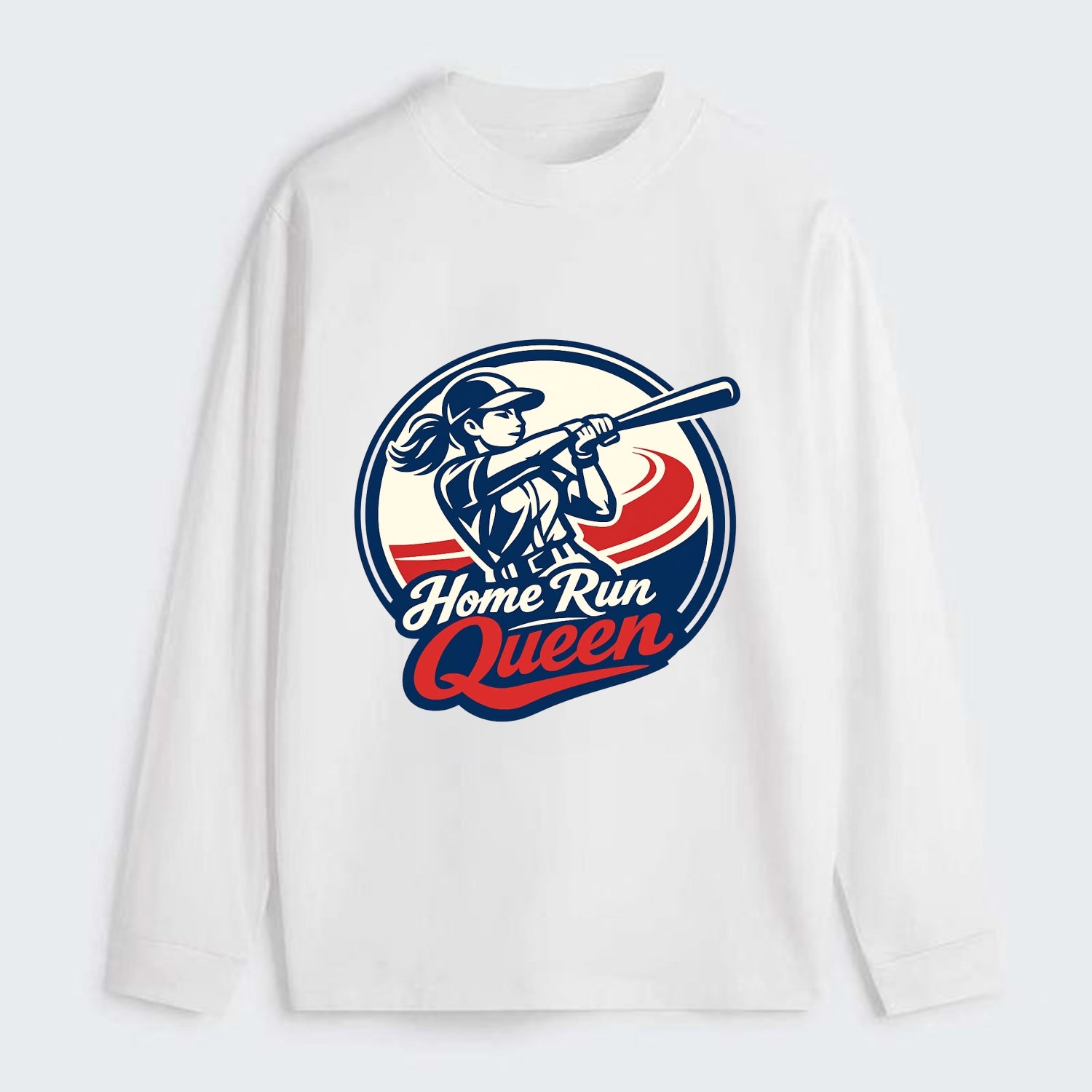Feminine Power at Bat - Classic Long Sleeve Shirt - White