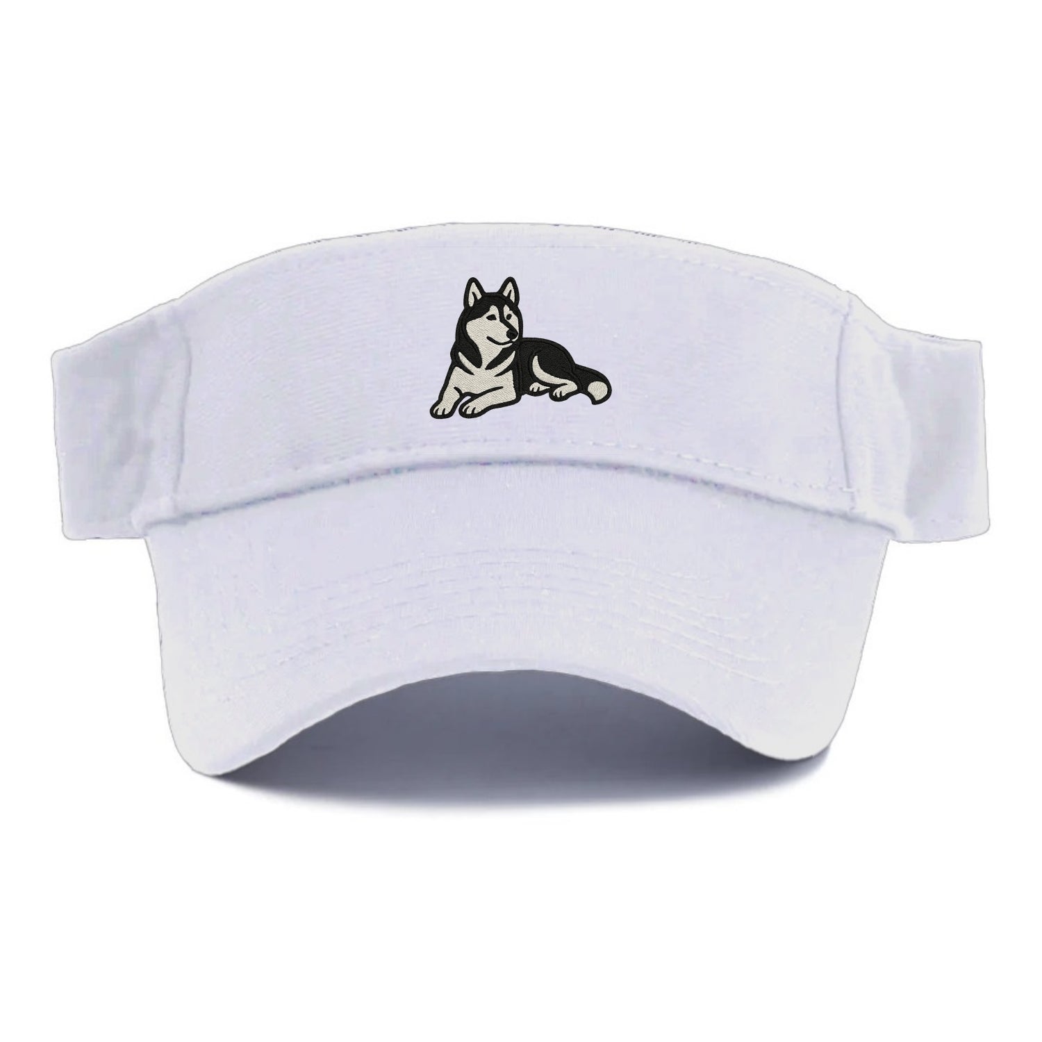 Siberian Husky - Black and white relaxed Visor - White