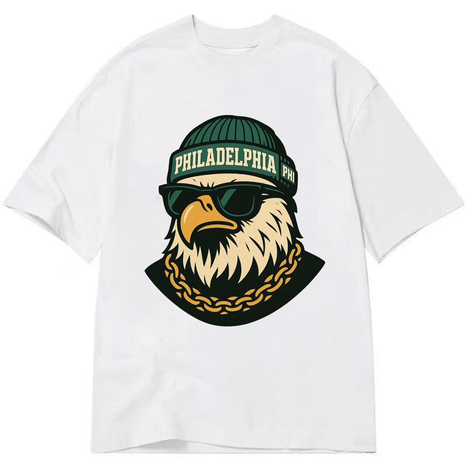 "eagle" "philadelphia" "phi" "green" "us East" - Classic T-shirt - White