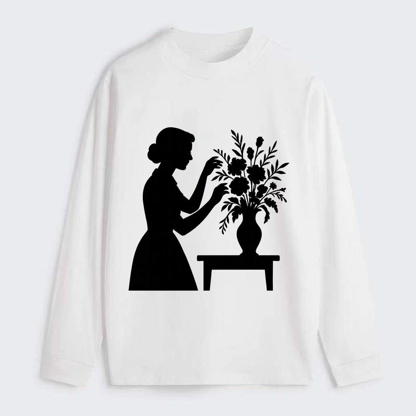 Florist arranging dramatic bouquet - Classic Long Sleeve Shirt - White
