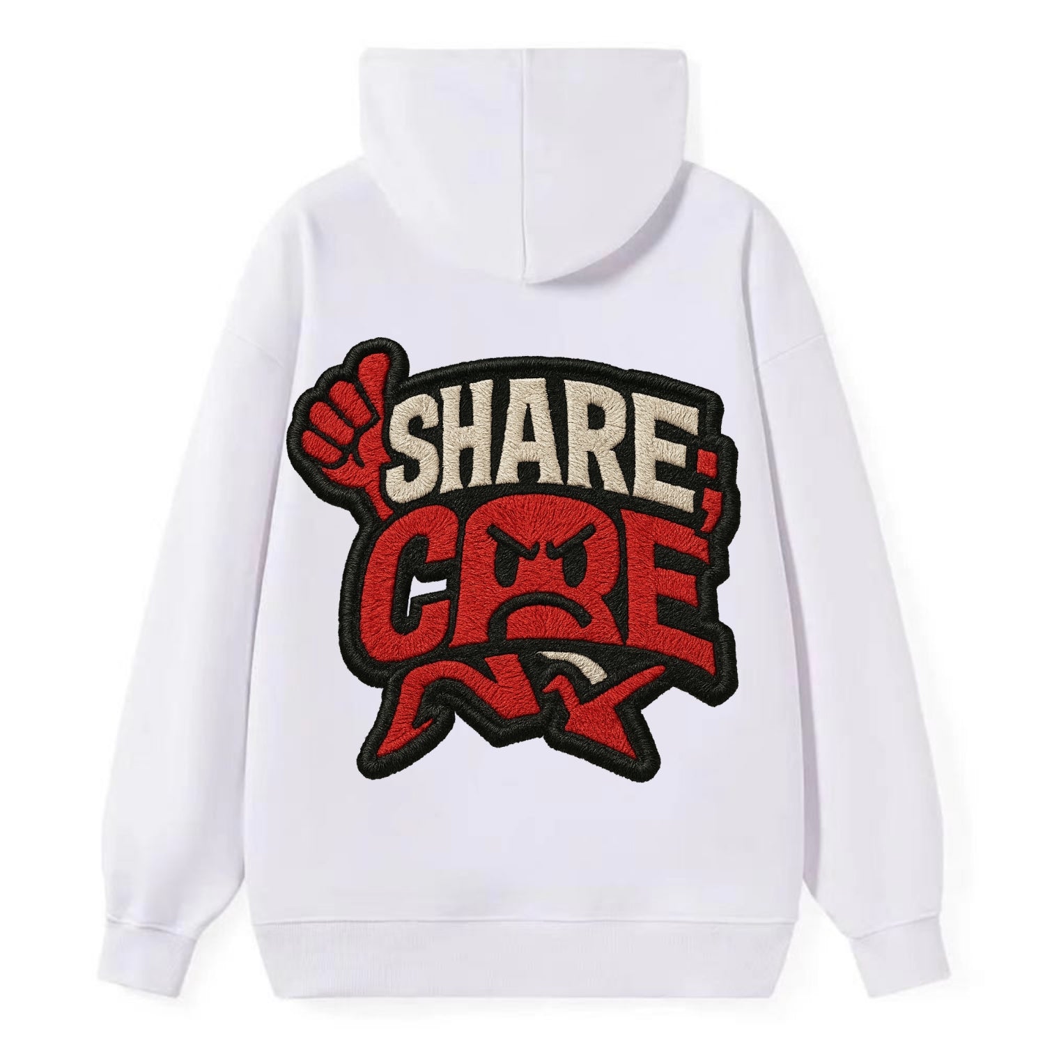 SHARE;CARE TOO MUCH Oversharer Green Hat - Classic Pullover Hoodie - White