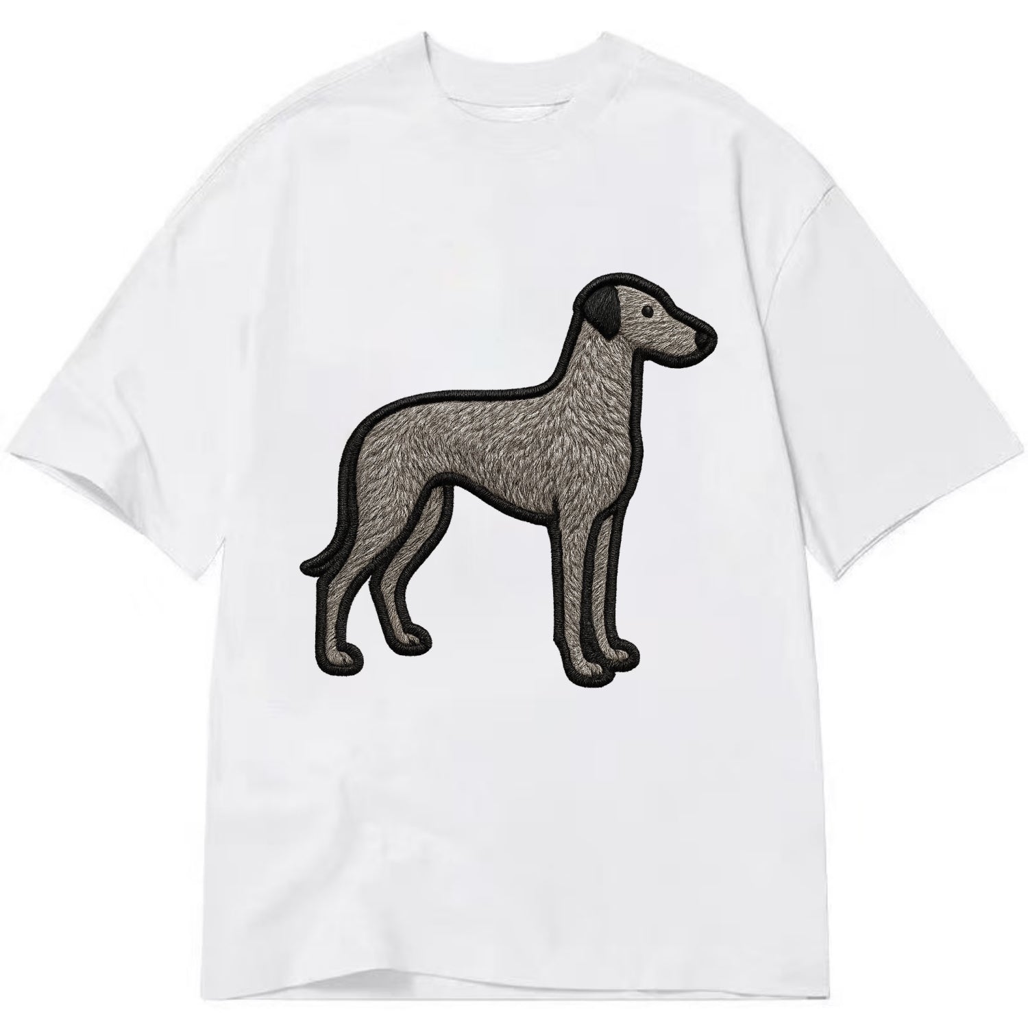 Scottish Deerhound - Trendy hound silhou - Classic T-shirt - White