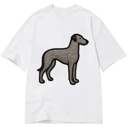 Scottish Deerhound - Trendy hound silhou - Classic T-shirt - White