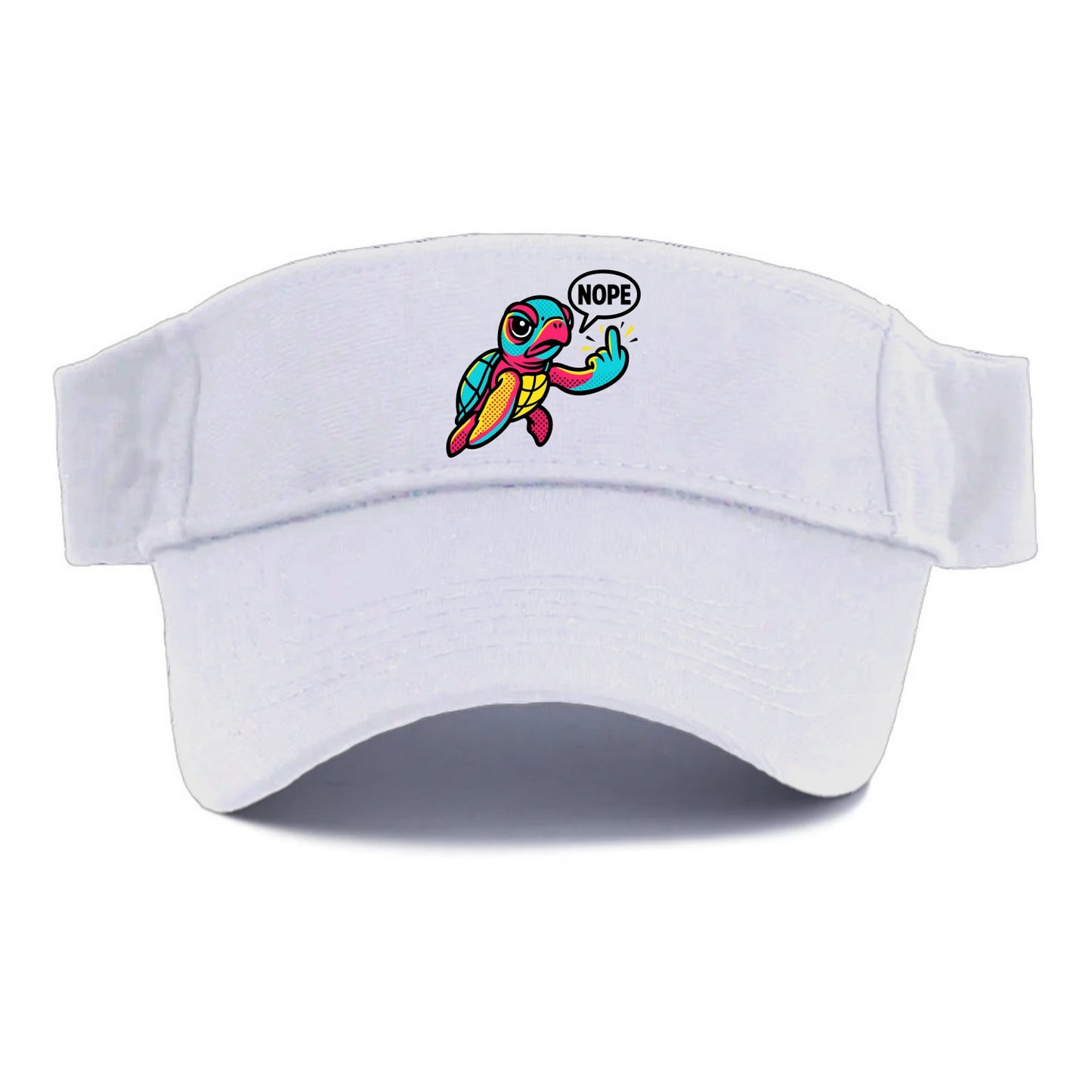 baby sea turtle swimming gracefully, one flipper extended sassily - Visor - White