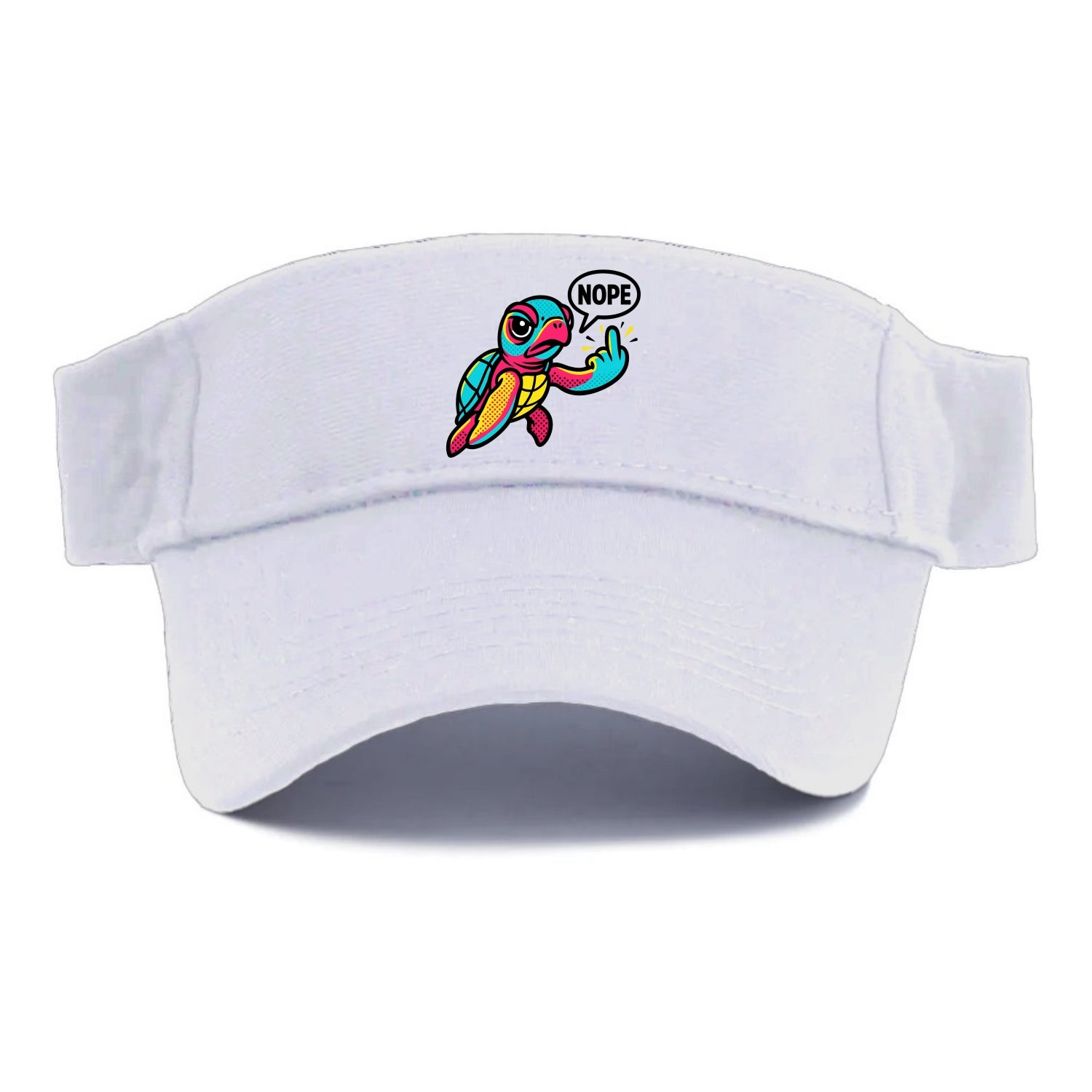 baby sea turtle swimming gracefully, one flipper extended sassily - Visor - White